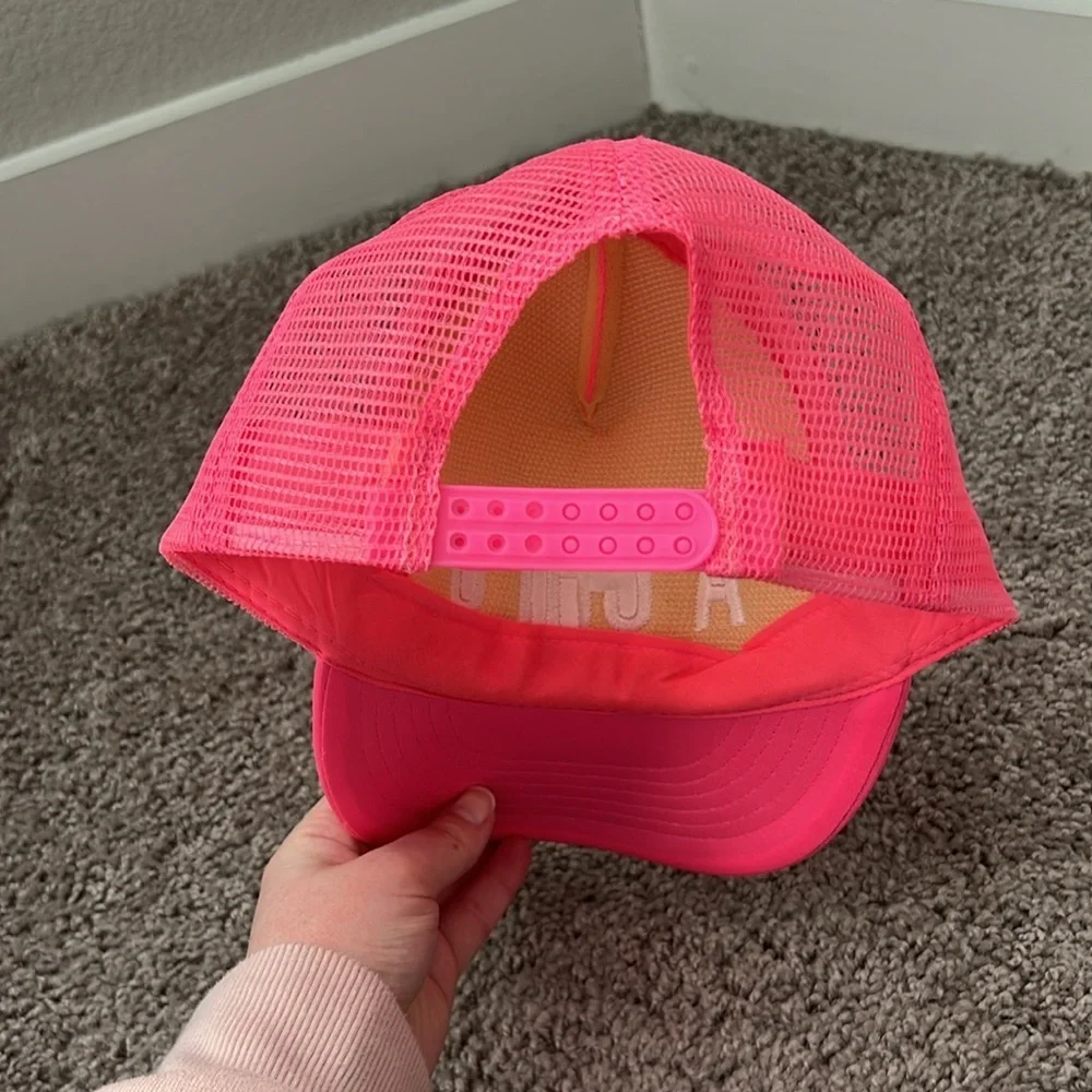 A Chi O Sorority Hot Pink Trucker Hat - ΑΧΩ